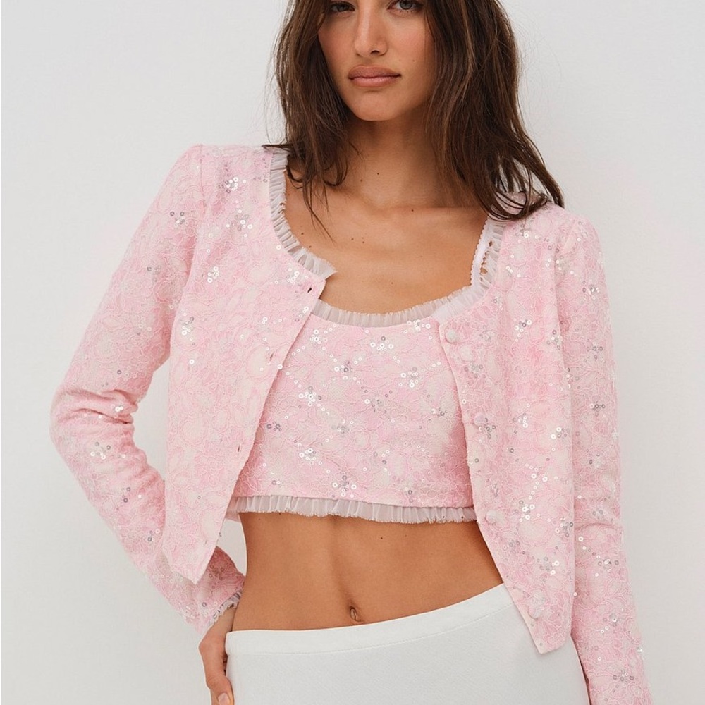 FOR LOVE & LEMONS Isabeau Cardigan, Small